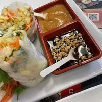 Veggie rolls. Yummy sauce  at Thai Station in Payson