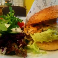 My favorite Burger... Bavarian Fleischkäse with Xtra cheese & Salad... great at Yoyo Foodworld in Berlin