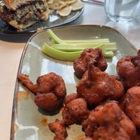 Burger & Buffalo cauliflower   at Pure Kitchen in Frisco