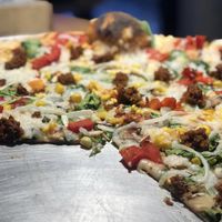 daiya cheese and veggies! So good!! at Goodman's American Pie in Ludlow