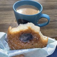 Vegan Munkki and Coffee with Oatly Barista   at Pyynikin Munkkikahvila in Tampere