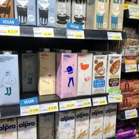 Loads of plant-based milks to pick from  at Jay's Budgens in South East London