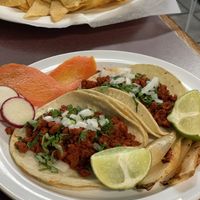 Soy chorizo taco  at Taco Temptation in Port Chester