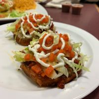 Vegan chorizo with vegan creama  at Taco Temptation in Port Chester