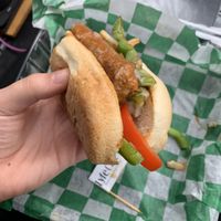 Impossible philly, I snapped a pic in between bites because it was too good to put down  at Lyfe Cafe in Towson