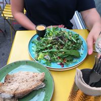 summer salad with asparagus at Plain in Vienna