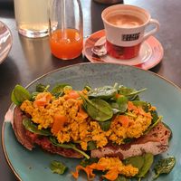 Scrambled tofu at Plain in Vienna