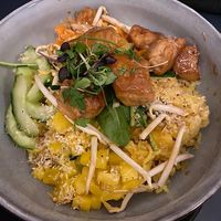 Vegan chicken bowl  at Plain in Vienna