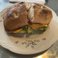 Breakfast Sandwich with micro greens, avocado and tomatoes 😋  at Kaibur Coffee in Pittsburgh
