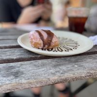 75% of my way through the donut  at Kaibur Coffee in Pittsburgh