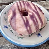A masterpiece of a vegan donut  at Kaibur Coffee in Pittsburgh