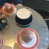 Apple chai icing muffin at Kaibur Coffee in Pittsburgh