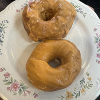 Orange donut (top) and pumpkin donut (bottom)   at Kaibur Coffee in Pittsburgh