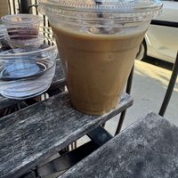 Latte with oatmilk   at Kaibur Coffee in Pittsburgh