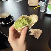vanilla matcha donuts  at Kaibur Coffee in Pittsburgh