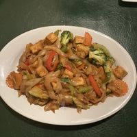 Drunken Noodle (Pad Kee Mao) with tofu and extra veggies    at DTK Thai Kitchen in Asheville