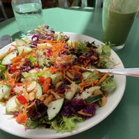 Buddha Belly Bowl and Green Monster Smoothie  at Seedz Cafe in Steamboat Springs