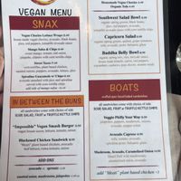 Vegan lunch menu   at Seedz Cafe in Steamboat Springs