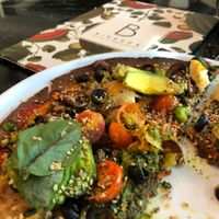 Vegan pizza at Bidasoa Restaurant at Hotel Bidasoa in Santiago