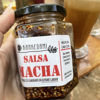 Homemade salsa on the table and for sale in the shop  at Elephant Garden in Puerto Escondido