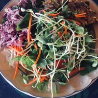 Asian Pancake Salad  at La Jardinera in Todos Santos