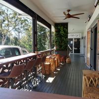 In front of the store at Sacred Earth Wholefoods in Tamborine Mountain