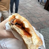 Panzerotto al forno cipolle e olive  at Panzerotti Luini in Milan