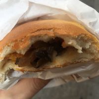 Baked panzerotto with veggies  at Panzerotti Luini in Milan