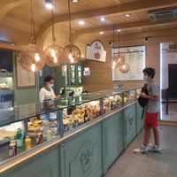 The interior  at Panzerotti Luini in Milan