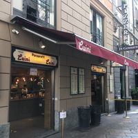 Outside  at Panzerotti Luini in Milan