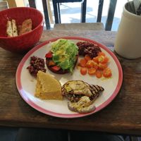 Vegan burger at Soup in Town in Lucca