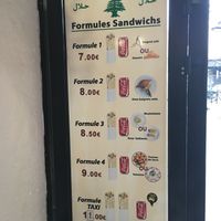 Formules sandwich  at Lina Restaurant in Paris