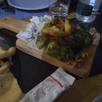 Vegan cheese, polpette with broccoli and potatoes at Taverna dell'Ortica in Trecate