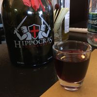 Shot of liquor to end the meal at Taverna dell'Ortica in Trecate