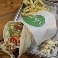 Mixed Kebab and truffle fries   at Vegano in Newcastle Upon Tyne