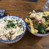 Slaw and sweet chilli fries (loaded option seems no longer on menu)  at Vegano in Newcastle Upon Tyne