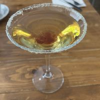 Cherry Bakewell fizz  at Vegano in Newcastle Upon Tyne