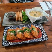 Starters - Camembert and deep fried ravioli at Vegano in Newcastle Upon Tyne