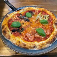 Quatrio stagione: tasty and mild. The ham is really good! at Vegano in Newcastle Upon Tyne