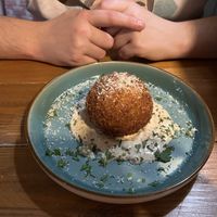 Carbonara ball starter   at Vegano in Newcastle Upon Tyne