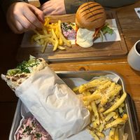 Chicken Kebab & Dunston Rocket (human fingers not vegan)  at Vegano in Newcastle Upon Tyne