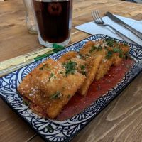 Deep fried Ravioli at Vegano in Newcastle Upon Tyne