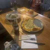 Carbonara, Double Facon Cheeseburger, and Garlic Bread  at Vegano in Newcastle Upon Tyne
