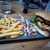 Cheese burger at Vegano in Newcastle Upon Tyne
