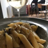 Pasta and wine at Vegano in Newcastle Upon Tyne
