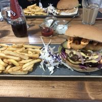 The most delicious burger the size of my head!!!!  at Vegano in Newcastle Upon Tyne