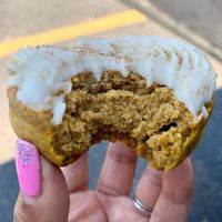 Pumpkin Donut - texture closeup at Purely Sweet Bakery in Beavercreek