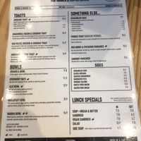 Menu   at Hinterland in Brussels