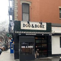 In the summer, they also have outdoor seating. People bring their dogs. at Dog & Bone in New York City