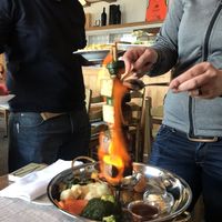 Flambé special with tofu and veg! at Alpina in Rigi Kaltbad